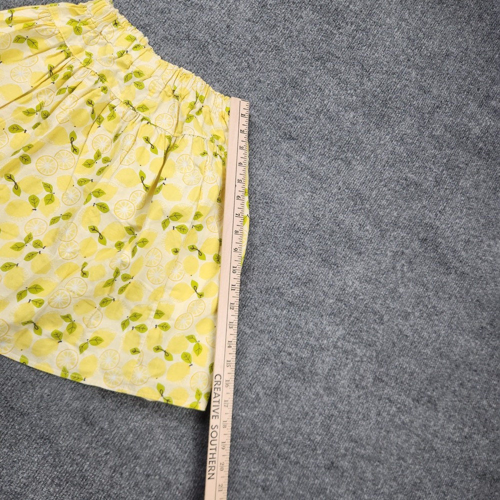 Josiekat's Trunk Girls Yellow Lemon Citrus Print Elastic Waist Flared Skirt 12 - Picture 6 of 8